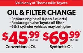 Oil & Filter Change - $45.99 Conventional - $69.99 Synthetic Oil