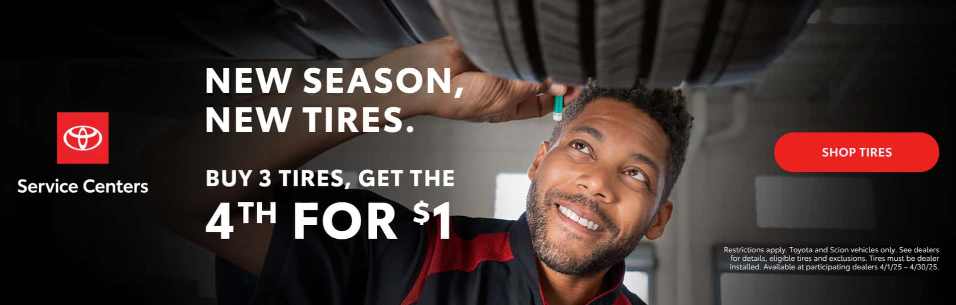 Buy 3 Tires Get the 4th for $1