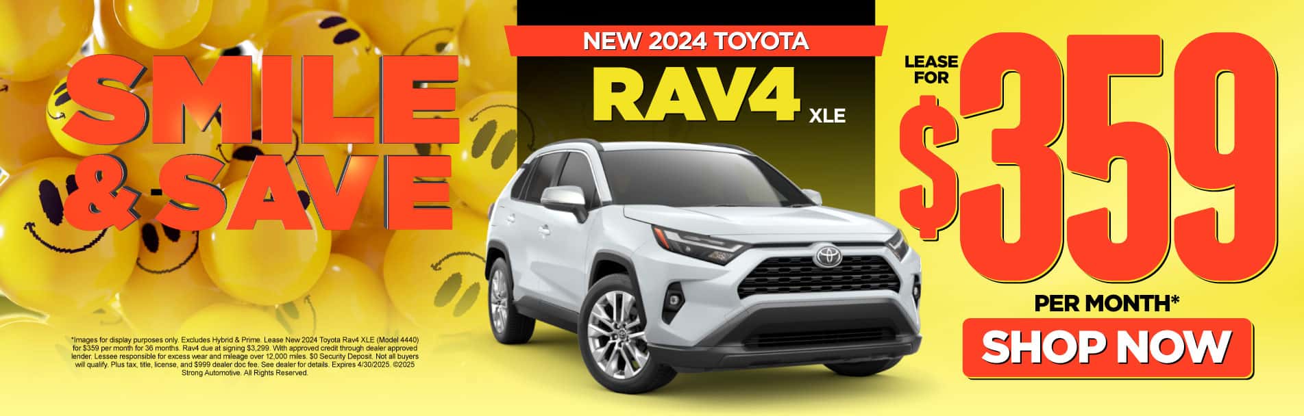NEW 2024 TOYOTA RAV4 XLE "LEASE FOR $359 A MONTH* "