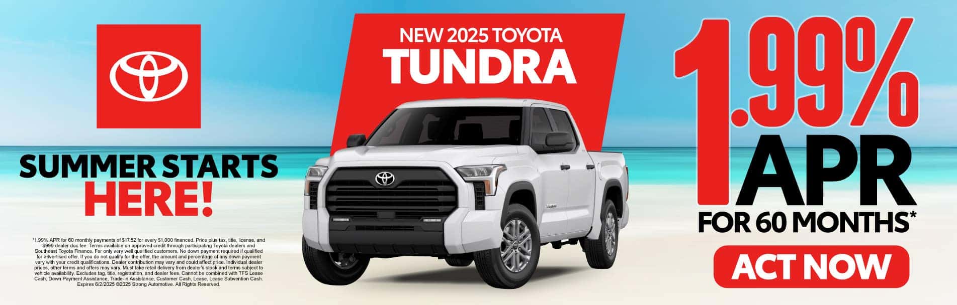 New 2025 Toyota Tundra "1.99% for 60 months* "