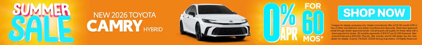 New 2026 Toyota Camry Hybrid 0% APR / 60 MO*