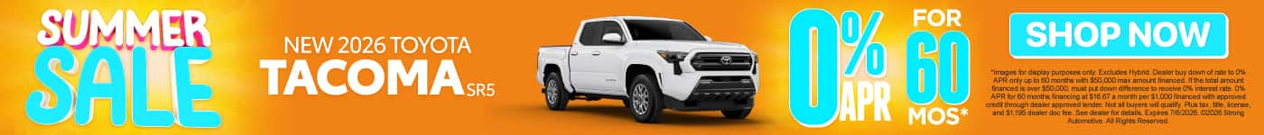 NEW 2026 TOYOTA TACOMA SR5 0% APR / 60 MONTHS*
