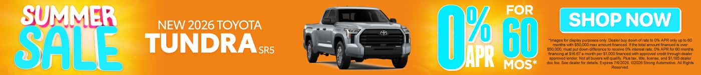 NEW 2026 TOYOTA TUNDRA SR5 0% APR / 60 MONTHS*