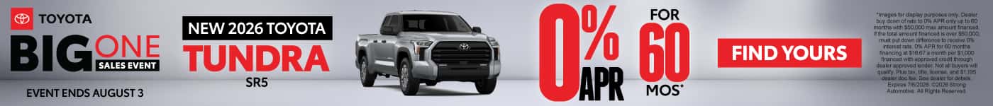 NEW 2026 TOYOTA TUNDRA SR5 0% APR / 60 MONTHS*