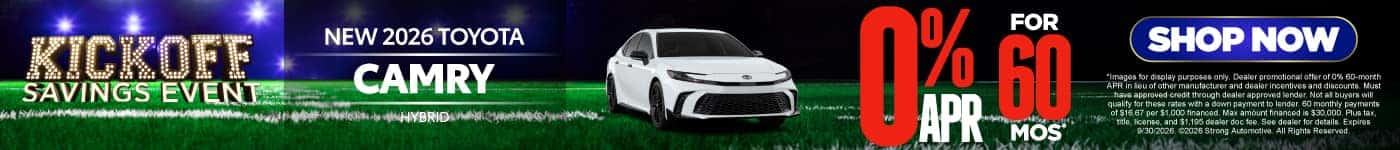 New 2026 Toyota Camry Hybrid 0% APR / 60 MO*