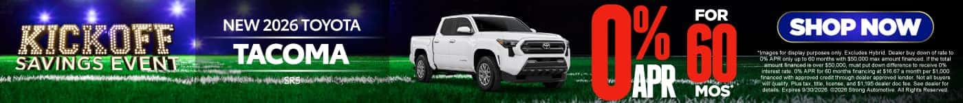 NEW 2026 TOYOTA TACOMA SR5 0% APR / 60 MONTHS*