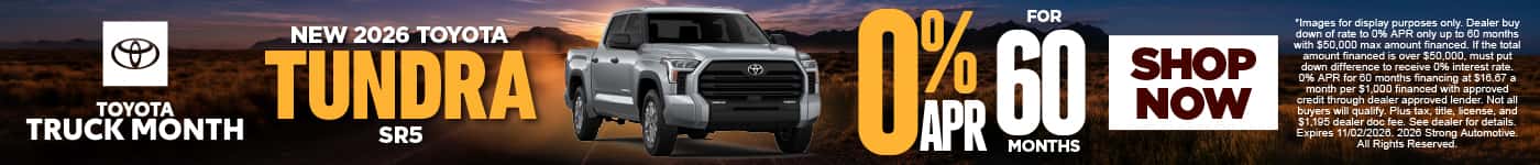 NEW 2026 TOYOTA TUNDRA SR5 0% APR / 60 MONTHS*