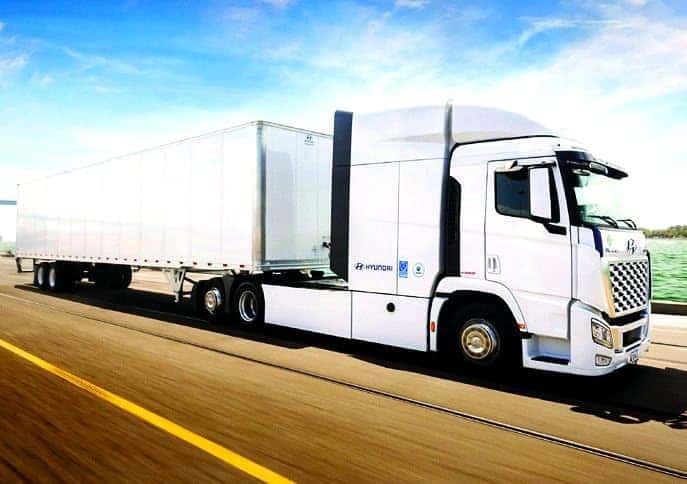 Hyundai Xcient Class 8 hydrogen fuel cell tractor