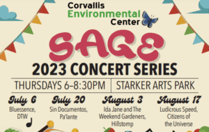 Corvallis Environmental Center Sage Garden concert series with Toyota of Corvallis