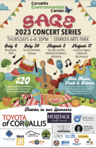 Corvallis Environmental Center Sage Garden Concert series information