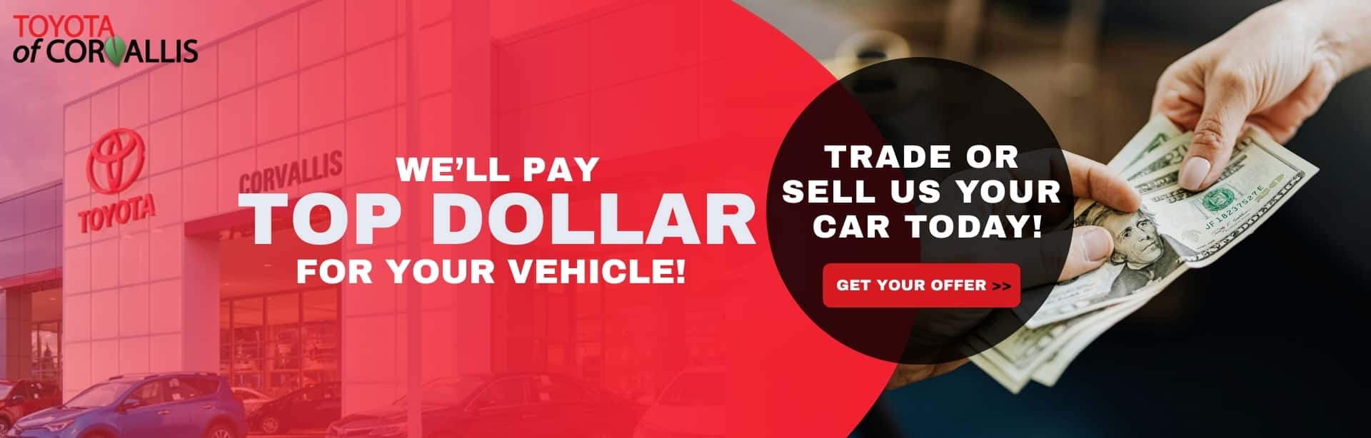 We will buy your car at Toyota of Corvallis!
