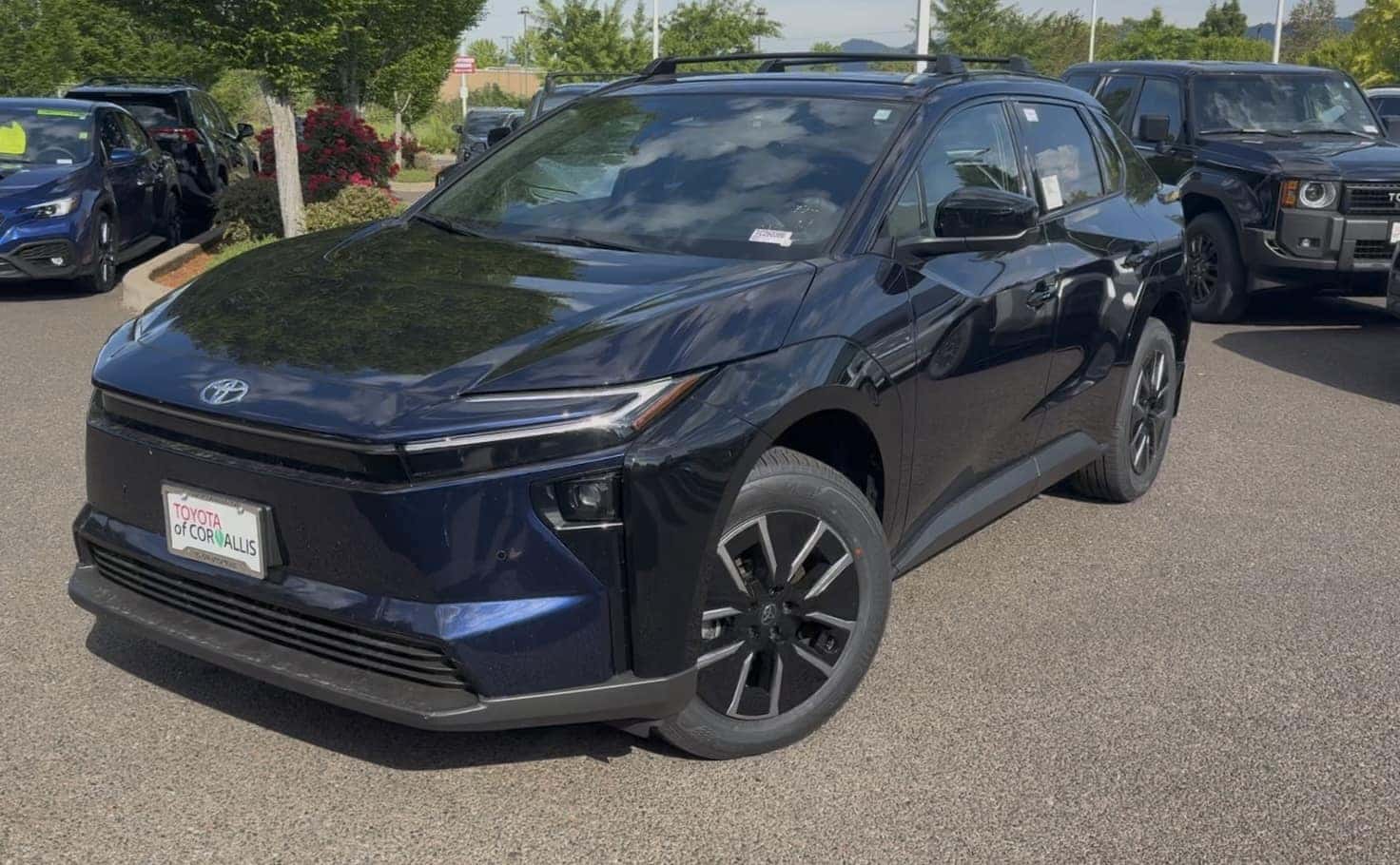 Blue bZ at Toyota of Corvallis