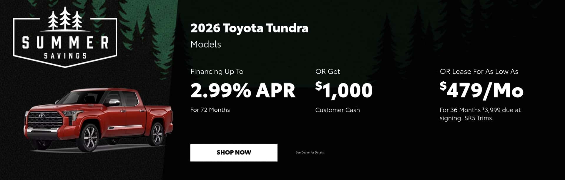 Toyota Tundra July Offer