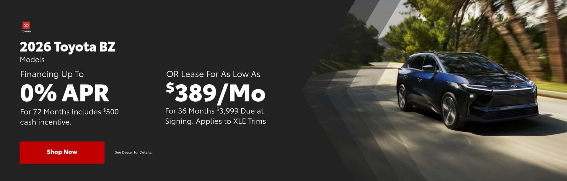 Toyota BZ Offer August