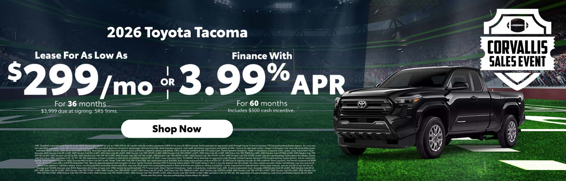 2026 Tacoma Sep Offer