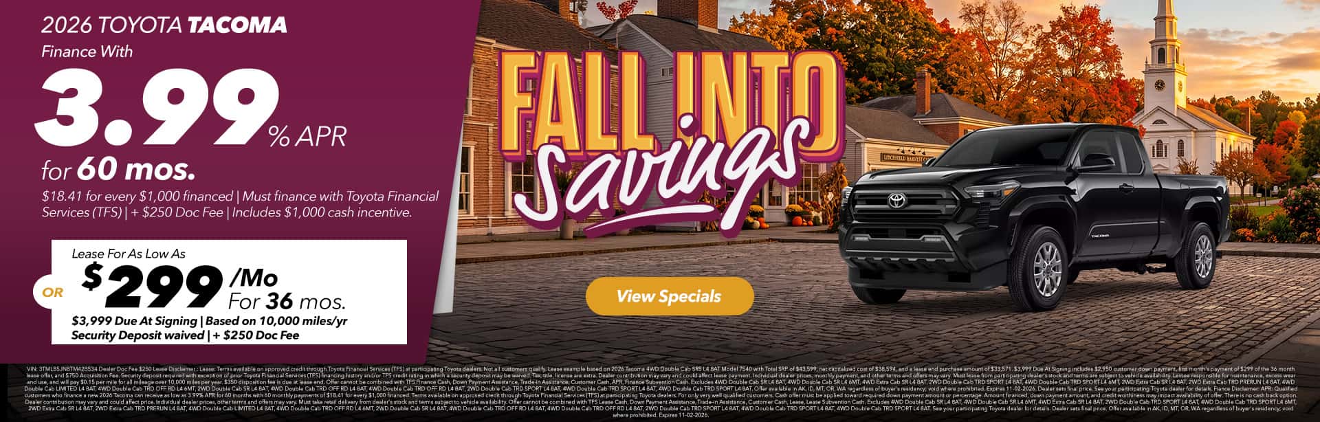 October 2026 - Toyota Tacoma