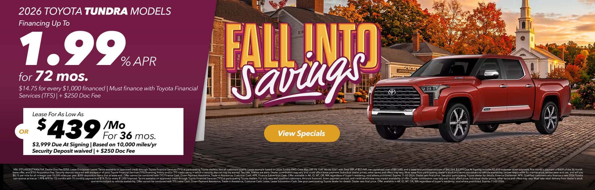 October 2026 - Toyota Tundra