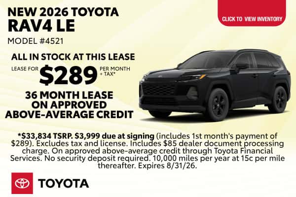 New 2026 Toyota RAV4 LE