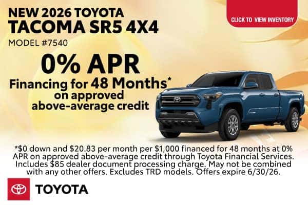 New 2026 Toyota Tacoma SR5 4X4