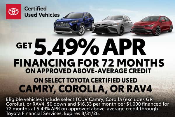 Toyota Certified Pre-Owned Vehicles
