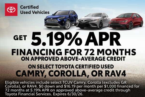 Toyota Certified Pre-Owned Vehicles