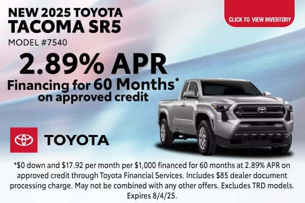 New 2025 Toyota Tacoma SR5