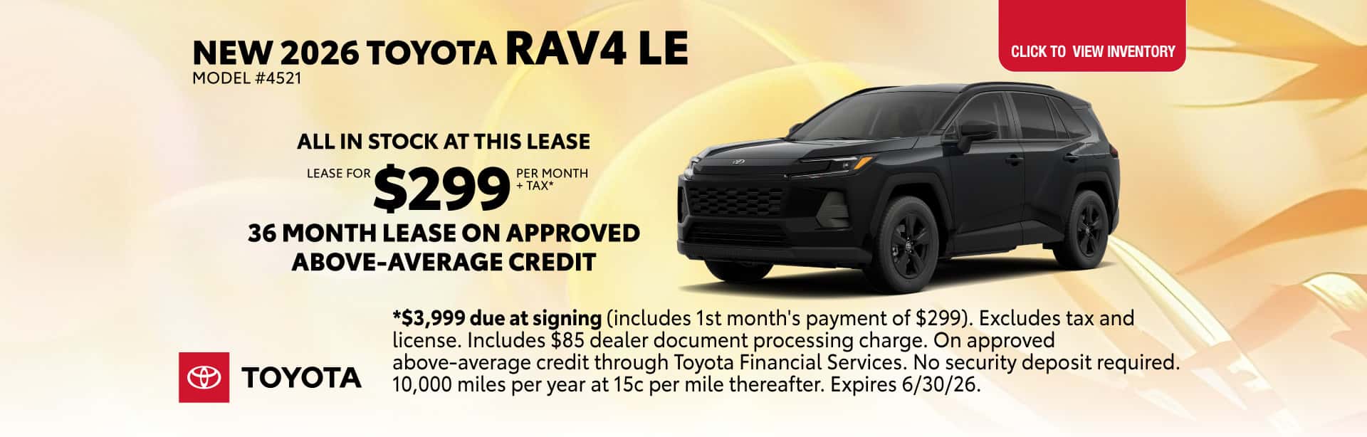 New 2026 Toyota RAV4 LE