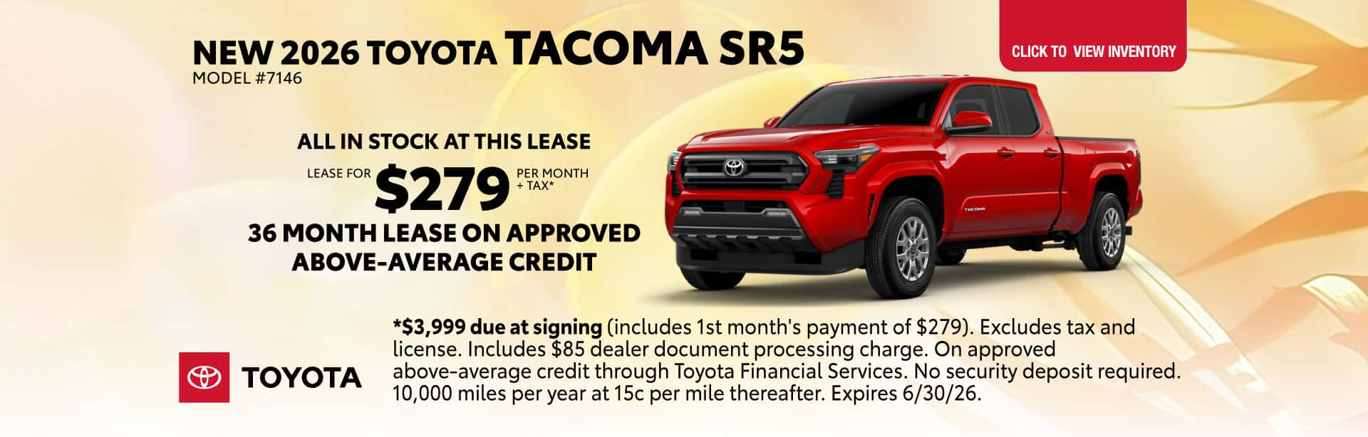 New 2026 Toyota Tacoma SR5
