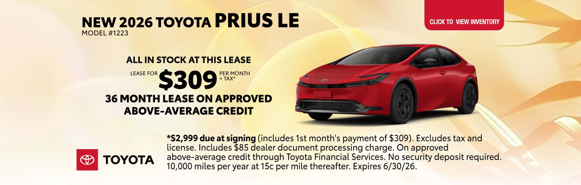 New 2026 Toyota Prius LE