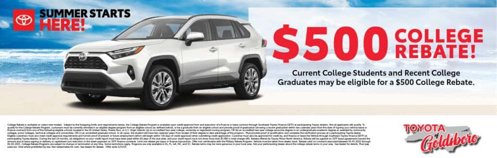 $500 College Rebate!