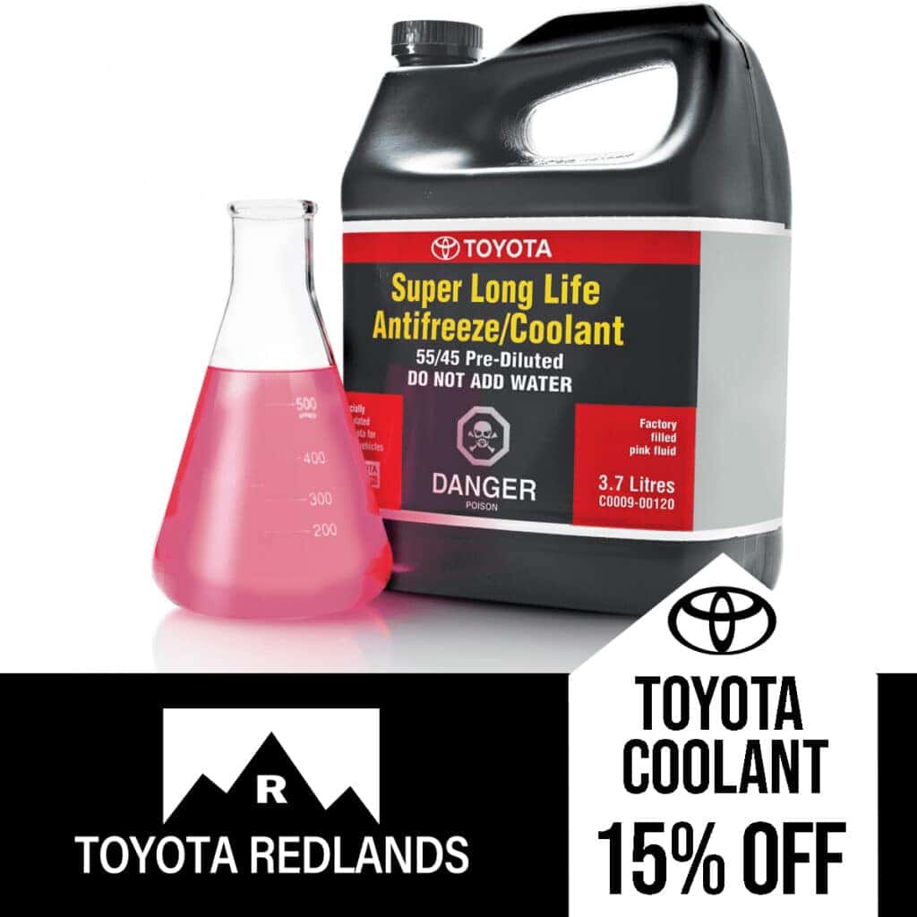 Image stating discount of 15%off genuine toyota coolant