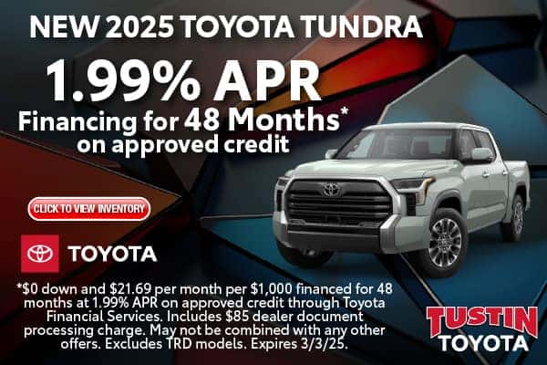 Current New Toyota Specials Offers | Tustin Toyota
