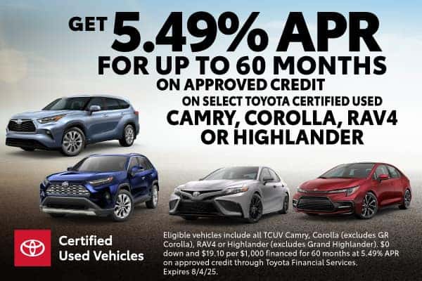 Toyota Certified Pre-Owned Vehicles