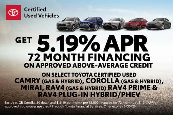 Toyota Certified Pre-Owned Vehicles