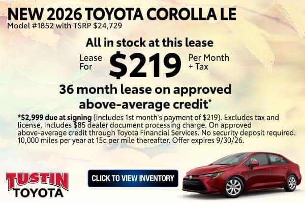 New 2026 Toyota Corolla LE (Gas Models)