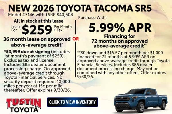 New 2026 Toyota Tacoma SR5