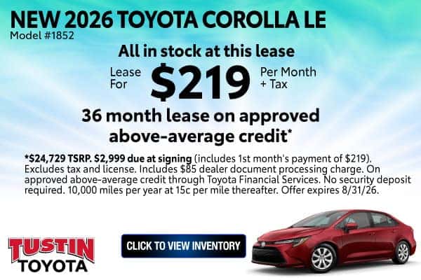 New 2026 Toyota Corolla LE (Gas Models)