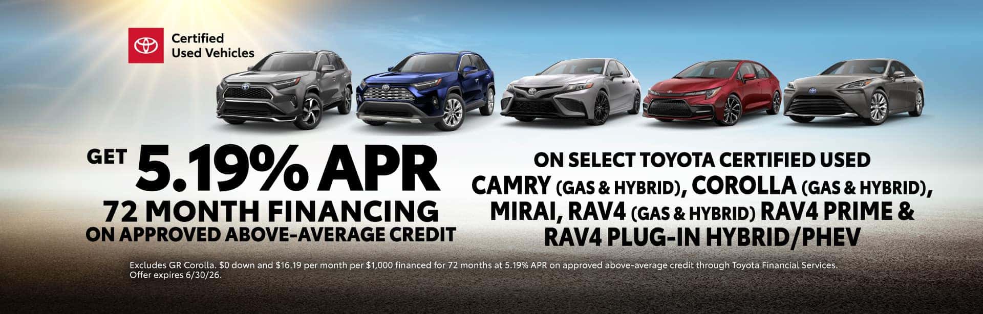 Toyota Certified Pre-Owned Vehicles
