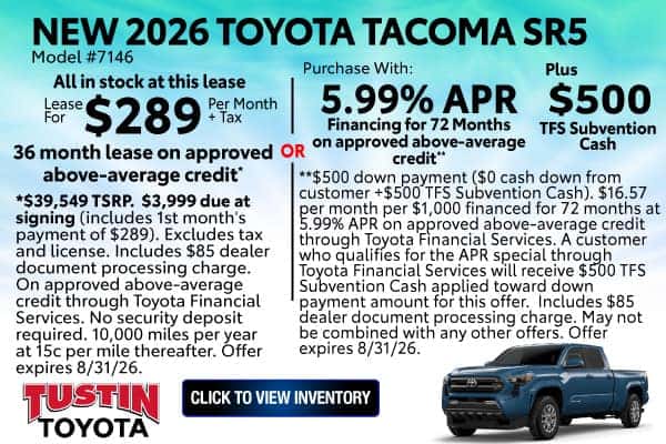 New 2026 Toyota Tacoma SR5