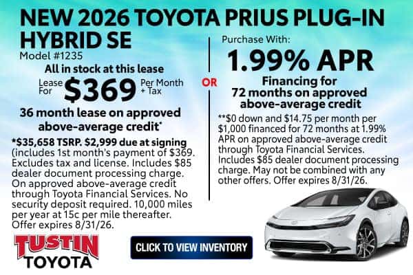 New 2026 Toyota Prius Plug-In Hybrid SE