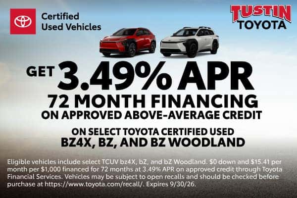 Toyota 3.49% APR Certified Pre-Owned Financing