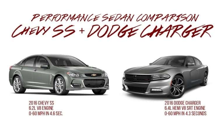 Performance Sedans 2016 Dodge Charger 2017 Chevy Ss