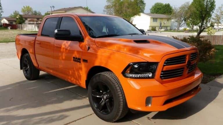 Orange Dodge Ram 1500