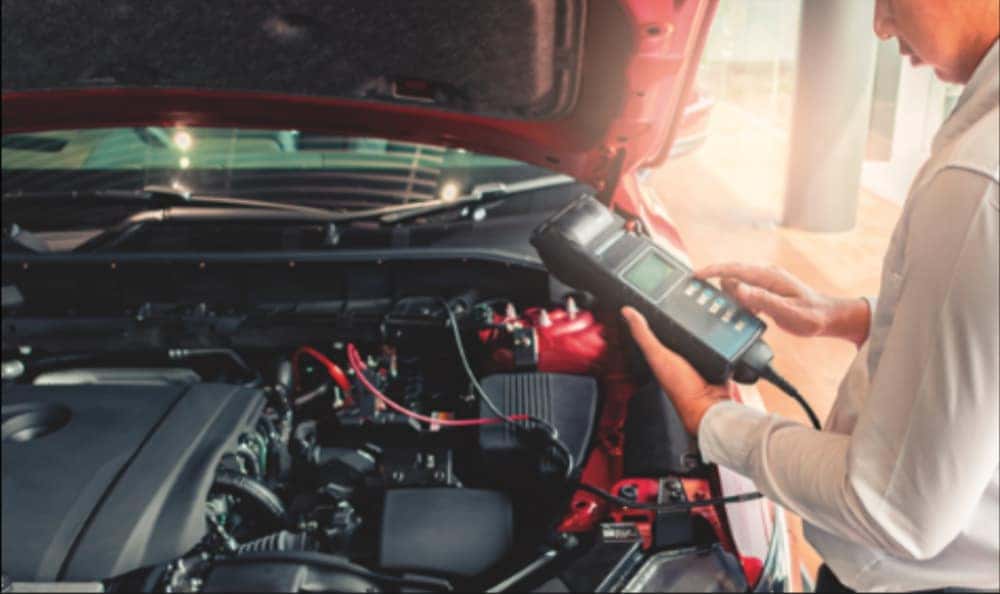Red Mitsubishi Battery Check 2025