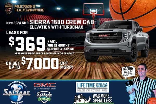 2024 GMC Sierra 1500 Crew Cab Elevation w/TurboMax - Lease for $369/mo for 39 Months