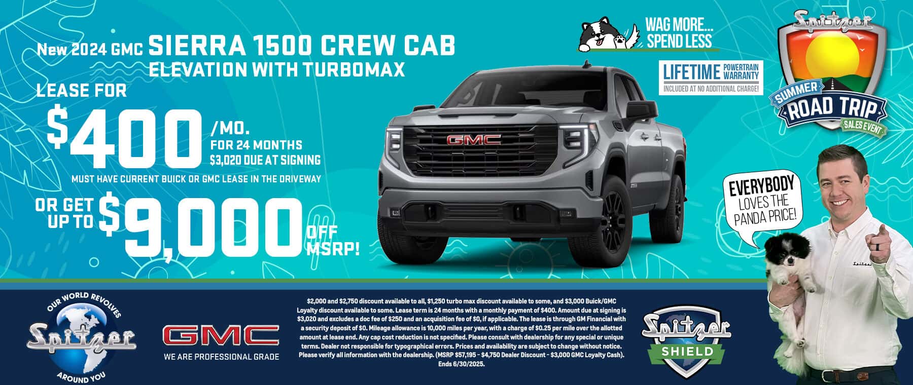 06.2025_Carrera_Lease a New 2024 GMC Sierra 1500 Crew Cab Elevation with TurboMax for $400/mo or Get Up To $9,000 off MSRP!