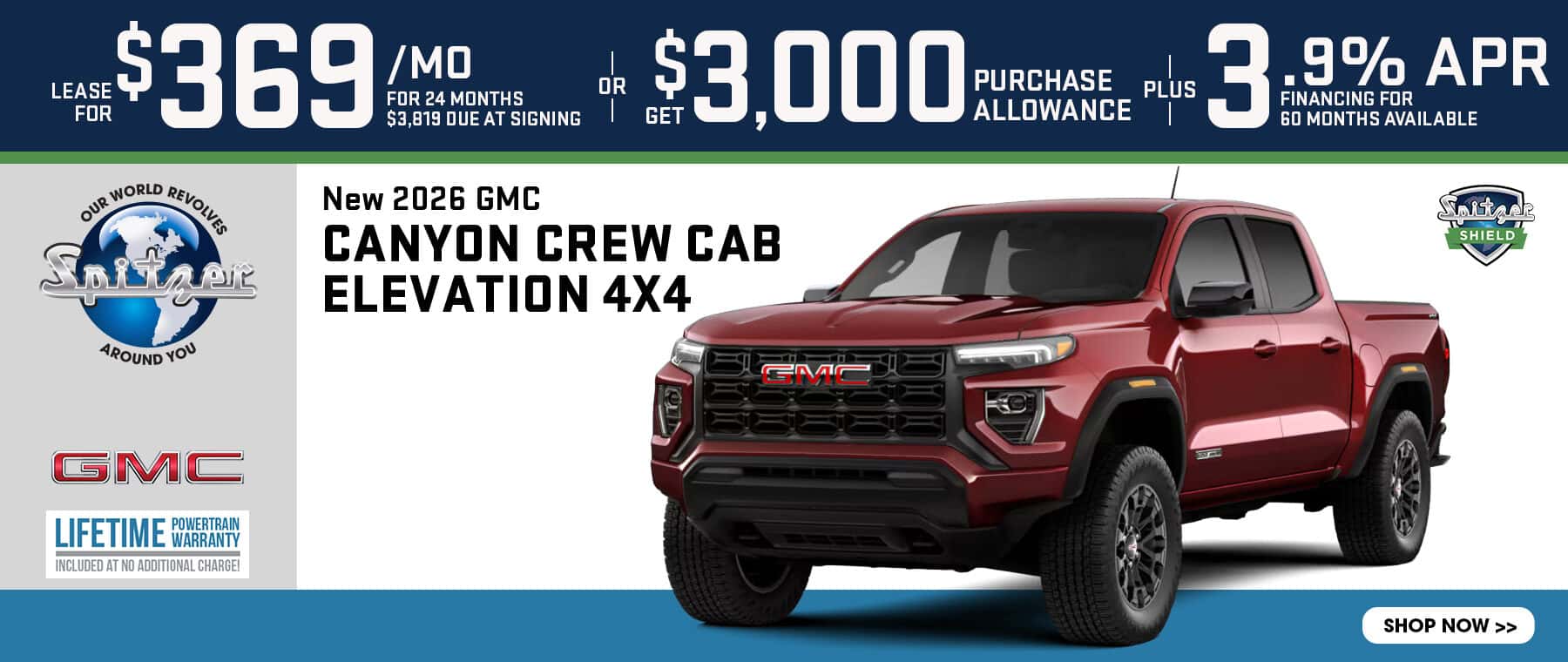 06.2026_2026 GMC Canyon_Lease for $369 for 24 mo OR get $3000 purchase allowance PLUS 3.9% for 60 mo