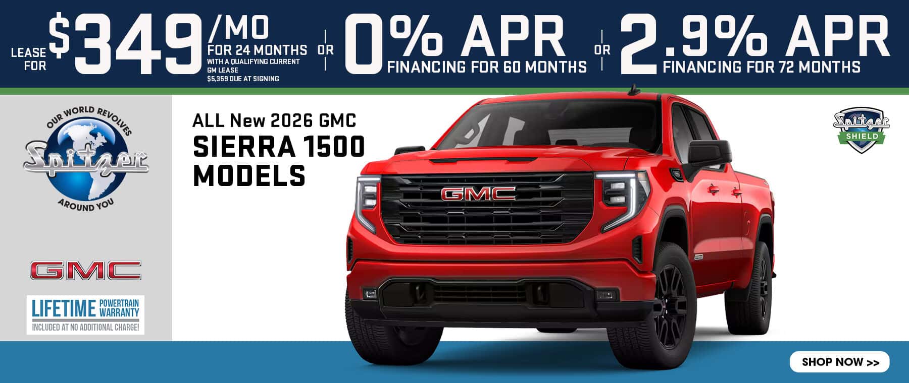 09.2026_GMC Sierra_Lease for $349 for 24 mo OR 0% for 60 mo OR 2.9% for 72 mo