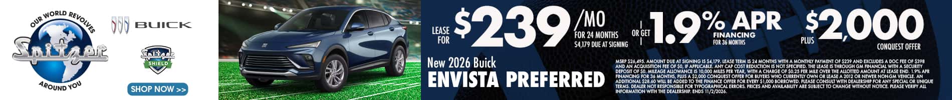 10.2026 Buick Envista_Lease for $239 for 24 mo OR get 1.9% for 36 mo plus $2000 conquest offer