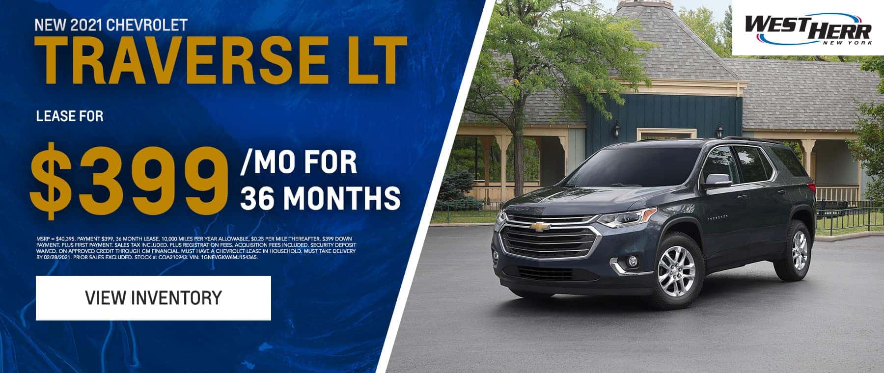 New 2021 Chevrolet Traverse LT